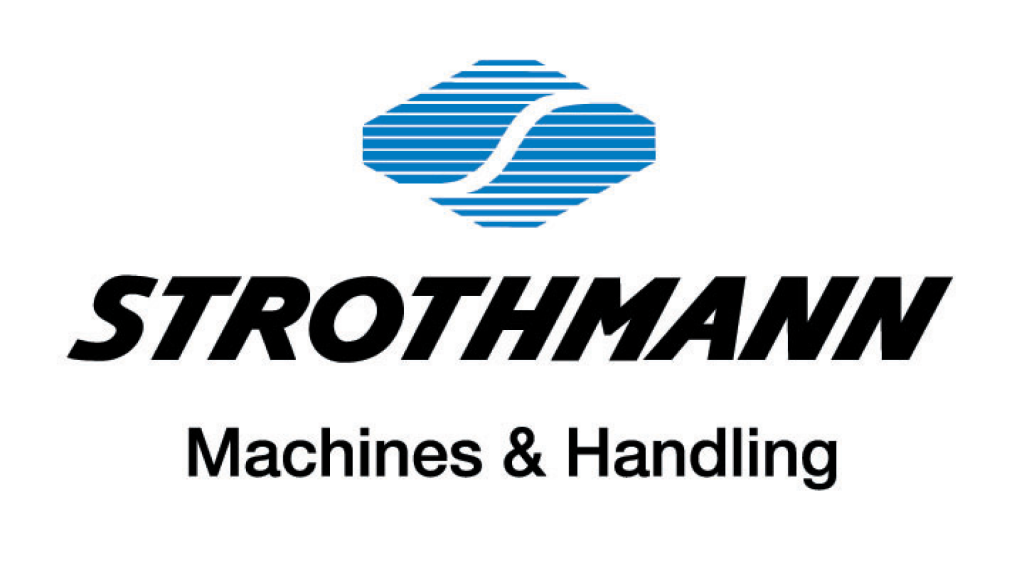 The logo of the German company, Strothmann Machines & Handling